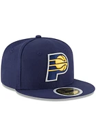New Era Indiana Pacers Navy Blue JR 59FIFTY Youth Fitted Hat