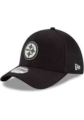 New Era Pittsburgh Steelers Mens Black GCP and White NEO 39THIRTY Flex Hat