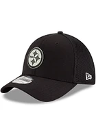New Era Pittsburgh Steelers Mens Black GCP and White NEO 39THIRTY Flex Hat