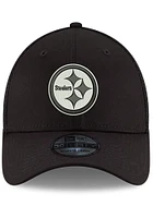 New Era Pittsburgh Steelers Mens Black GCP and White NEO 39THIRTY Flex Hat