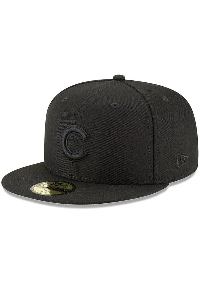 New Era Chicago Cubs Mens Black 59FIFTY Fitted Hat