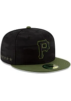 New Era Pittsburgh Pirates Mens Black AC Alt3 2019 59FIFTY Fitted Hat