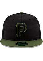 New Era Pittsburgh Pirates Mens Black AC Alt3 2019 59FIFTY Fitted Hat
