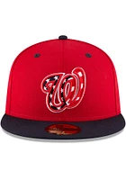 New Era Washington Nationals Mens Red AC Alt3 2017 59FIFTY Fitted Hat