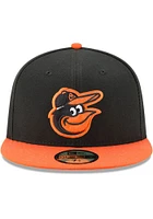 New Era Baltimore Orioles Mens Black Road 2017 59FIFTY Fitted Hat