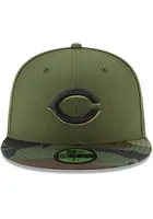 New Era Cincinnati Reds Mens Green AC Alt2 2017 59FIFTY Fitted Hat