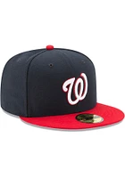 New Era Washington Nationals Mens Navy Blue Alt 2017 59FIFTY Fitted Hat