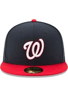 New Era Washington Nationals Mens Navy Blue Alt 2017 59FIFTY Fitted Hat