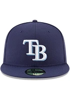 New Era Tampa Bay Rays Mens Navy Blue Game 2017 59FIFTY Fitted Hat
