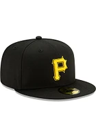 New Era Pittsburgh Pirates Mens Black ACPERF Alt2 2020 59FIFTY Fitted Hat