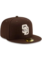 New Era San Diego Padres Mens Brown ACPERF Alt 2020 59FIFTY Fitted Hat