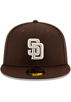 New Era San Diego Padres Mens Brown ACPERF Alt 2020 59FIFTY Fitted Hat