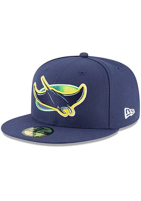 New Era Tampa Bay Rays Mens Navy Blue Alt 2018 59FIFTY Fitted Hat