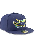 New Era Tampa Bay Rays Mens Navy Blue Alt 2018 59FIFTY Fitted Hat