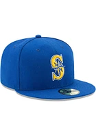 New Era Seattle Mariners Mens Blue ACPERF Alt2 2017 59FIFTY Fitted Hat