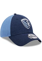 New Era Sporting Kansas City Blue JR Shadowed 39THIRTY Youth Flex Hat