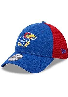 New Era Kansas Jayhawks Blue JR Shadowed 39THIRTY Youth Flex Hat