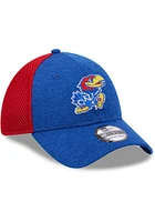 New Era Kansas Jayhawks Blue JR Shadowed 39THIRTY Youth Flex Hat
