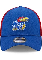 New Era Kansas Jayhawks Blue JR Shadowed 39THIRTY Youth Flex Hat