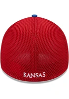 New Era Kansas Jayhawks Blue JR Shadowed 39THIRTY Youth Flex Hat