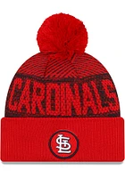 New Era St Louis Cardinals Red JR Sport Cuff Pom Youth Knit Hat