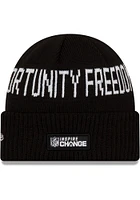New Era Cleveland Browns Black NFL 2021 Social Justice Knit Mens Knit Hat