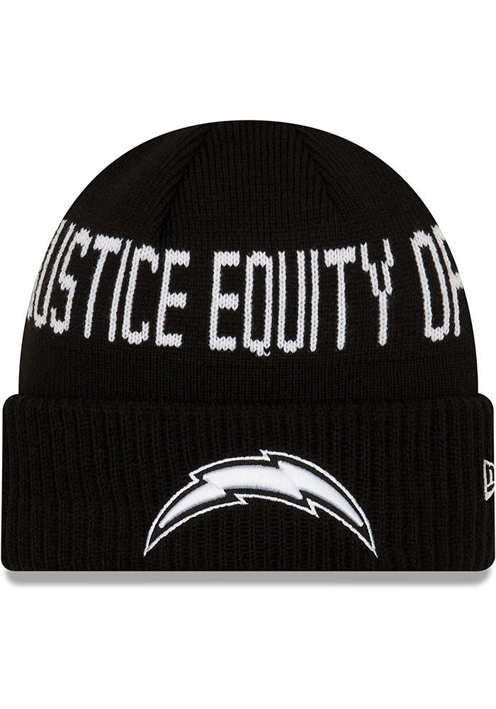 New Era Los Angeles Chargers Black NFL 2021 Social Justice Knit Mens Knit Hat
