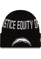 New Era Los Angeles Chargers Black NFL 2021 Social Justice Knit Mens Knit Hat