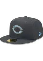 New Era Cincinnati Reds Mens Charcoal 2022 Fathers Day 59FIFTY Fitted Hat