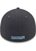 New Era Cincinnati Reds Mens Charcoal 2022 Fathers Day 39THIRTY Flex Hat