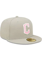 New Era Cleveland Guardians Mens Grey 2022 Mothers Day 59FIFTY Fitted Hat