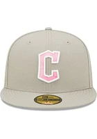 New Era Cleveland Guardians Mens Grey 2022 Mothers Day 59FIFTY Fitted Hat