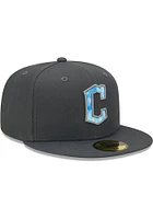 New Era Cleveland Guardians Mens Charcoal 2022 Fathers Day 59FIFTY Fitted Hat