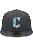New Era Cleveland Guardians Mens Charcoal 2022 Fathers Day 59FIFTY Fitted Hat