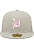 New Era Detroit Tigers Mens Grey 2022 Mothers Day 59FIFTY Fitted Hat