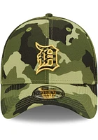 New Era Detroit Tigers Mens Green 2022 Armed Forces Day 39THIRTY Flex Hat