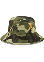 New Era Detroit Tigers Green 2022 Armed Forces Day Mens Bucket Hat