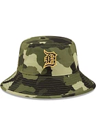 New Era Detroit Tigers Green 2022 Armed Forces Day Mens Bucket Hat