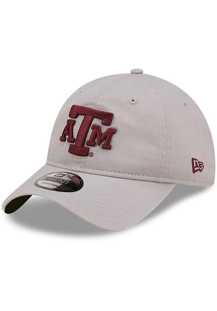 New Era Texas A&M Aggies Core Classic 2.0 9TWENTY Adjustable Hat - Grey