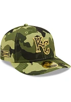 New Era Kansas City Royals Mens Green 2022 Armed Forces Day LP59FIFTY Fitted Hat