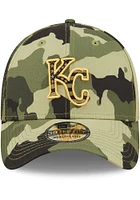 New Era Kansas City Royals Mens Green 2022 Armed Forces Day 39THIRTY Flex Hat