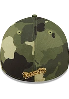 New Era Kansas City Royals Mens Green 2022 Armed Forces Day 39THIRTY Flex Hat