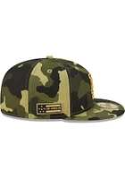 New Era Los Angeles Dodgers Mens Green 2022 Armed Forces Day 59FIFTY Fitted Hat