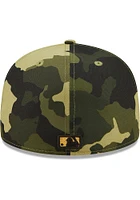 New Era Los Angeles Dodgers Mens Green 2022 Armed Forces Day 59FIFTY Fitted Hat