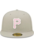 New Era Pittsburgh Pirates Mens Grey 2022 Mothers Day 59FIFTY Fitted Hat