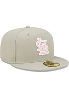 New Era St Louis Cardinals Mens Grey 2022 Mothers Day 59FIFTY Fitted Hat