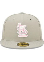New Era St Louis Cardinals Mens Grey 2022 Mothers Day 59FIFTY Fitted Hat