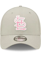 New Era St Louis Cardinals Mens Grey 2022 Mothers Day 39THIRTY Flex Hat
