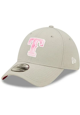 New Era Texas Rangers Mens Grey 2022 Mothers Day 39THIRTY Flex Hat