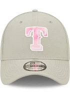 New Era Texas Rangers Mens Grey 2022 Mothers Day 39THIRTY Flex Hat